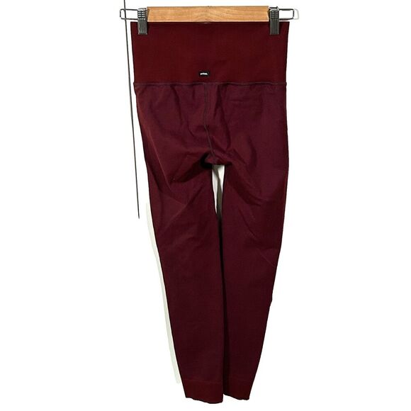 Prana Sopra Seamless Leggings Size Small Maroon Red Yoga Athletic Comfort - Picture 4 of 8